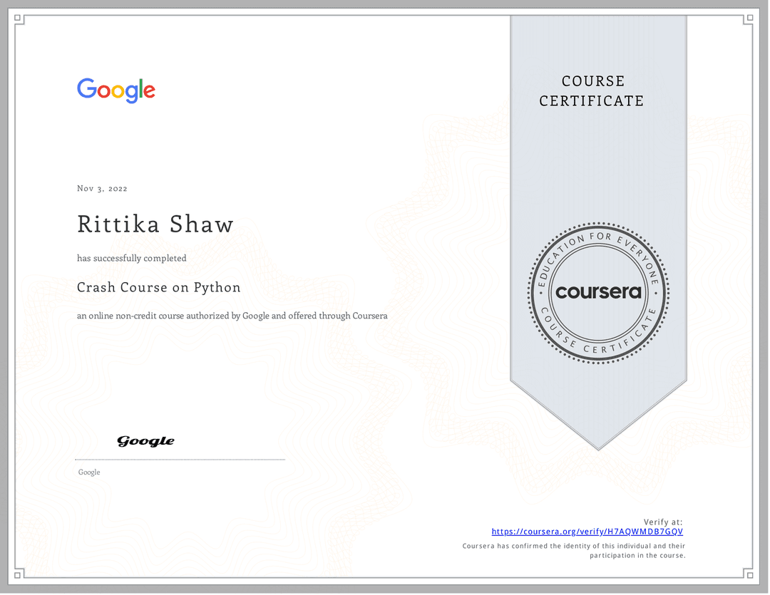 Crash Course on Python